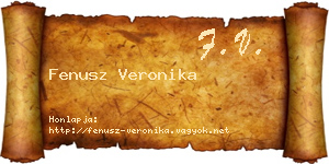 Fenusz Veronika névjegykártya